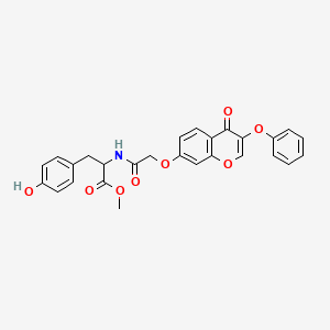 molecular formula C27H23NO8 B3823638 methyl N-{[(4-oxo-3-phenoxy-4H-chromen-7-yl)oxy]acetyl}tyrosinate 