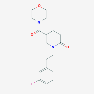 molecular formula C18H23FN2O3 B3823643 1-[2-(3-fluorophenyl)ethyl]-5-(4-morpholinylcarbonyl)-2-piperidinone 