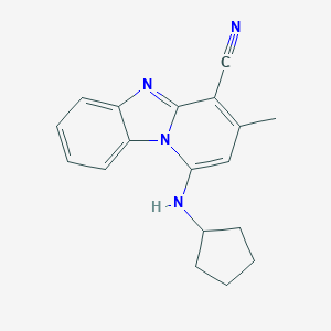 1-(Cyclopentylamino)-3-methylpyrido[1,2-a]benzimidazole-4-carbonitrile