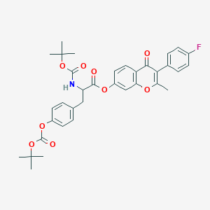 molecular formula C35H36FNO9 B3823650 3-(4-fluorophenyl)-2-methyl-4-oxo-4H-chromen-7-yl N,O-bis(tert-butoxycarbonyl)tyrosinate 