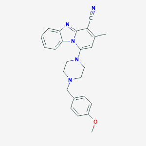 1-[4-(4-Methoxybenzyl)-1-piperazinyl]-3-methylpyrido[1,2-a]benzimidazole-4-carbonitrile