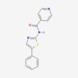 molecular formula C15H11N3OS B3823672 N-(5-phenyl-1,3-thiazol-2-yl)isonicotinamide 