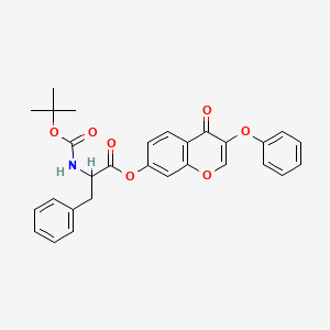 molecular formula C29H27NO7 B3823684 4-oxo-3-phenoxy-4H-chromen-7-yl N-(tert-butoxycarbonyl)phenylalaninate 