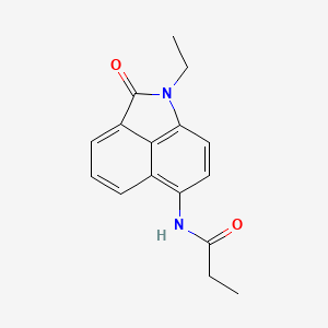 molecular formula C16H16N2O2 B3823687 N-(1-ethyl-2-oxo-1,2-dihydrobenzo[cd]indol-6-yl)propanamide 