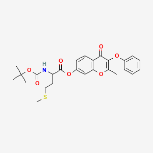 molecular formula C26H29NO7S B3823691 2-methyl-4-oxo-3-phenoxy-4H-chromen-7-yl N-(tert-butoxycarbonyl)methioninate 