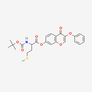 molecular formula C25H27NO7S B3823699 4-oxo-3-phenoxy-4H-chromen-7-yl N-(tert-butoxycarbonyl)methioninate 