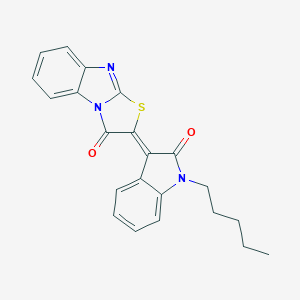 molecular formula C22H19N3O2S B382370 2-(2-oxo-1-pentyl-1,2-dihydro-3H-indol-3-ylidene)[1,3]thiazolo[3,2-a]benzimidazol-3(2H)-one CAS No. 302559-69-9
