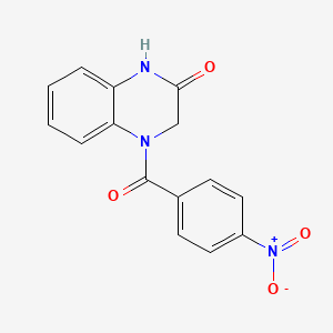 molecular formula C15H11N3O4 B3823713 4-(4-nitrobenzoyl)-3,4-dihydro-2(1H)-quinoxalinone 