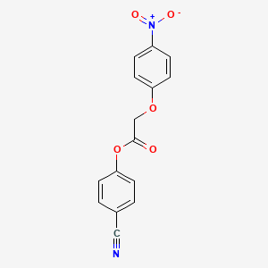 molecular formula C15H10N2O5 B3823777 4-cyanophenyl (4-nitrophenoxy)acetate 