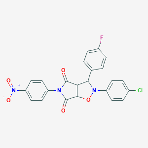 2-(4-chlorophenyl)-3-(4-fluorophenyl)-5-(4-nitrophenyl)-3a,6a-dihydro-3H-pyrrolo[3,4-d][1,2]oxazole-4,6-dione
