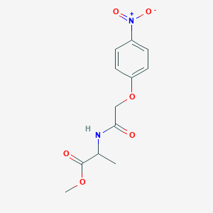 molecular formula C12H14N2O6 B3823791 methyl N-[(4-nitrophenoxy)acetyl]alaninate 
