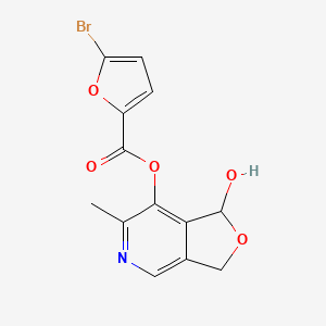 molecular formula C13H10BrNO5 B3823795 1-hydroxy-6-methyl-1,3-dihydrofuro[3,4-c]pyridin-7-yl 5-bromo-2-furoate 