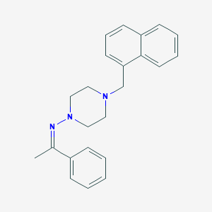 4-(1-naphthylmethyl)-N-(1-phenylethylidene)-1-piperazinamine