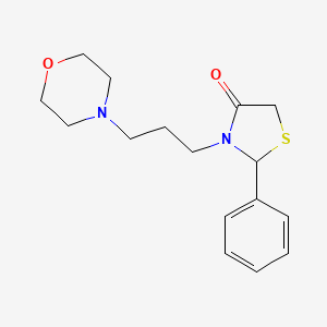 molecular formula C16H22N2O2S B3823830 3-[3-(4-morpholinyl)propyl]-2-phenyl-1,3-thiazolidin-4-one 