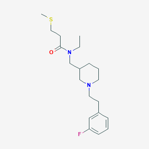 N-ethyl-N-({1-[2-(3-fluorophenyl)ethyl]-3-piperidinyl}methyl)-3-(methylthio)propanamide