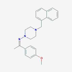 molecular formula C24H27N3O B382386 N-[1-(4-methoxyphenyl)ethylidene]-N-[4-(1-naphthylmethyl)-1-piperazinyl]amine 