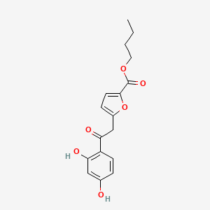 molecular formula C17H18O6 B3823863 butyl 5-[2-(2,4-dihydroxyphenyl)-2-oxoethyl]-2-furoate 