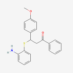 molecular formula C22H21NO2S B3823867 3-[(2-aminophenyl)thio]-3-(4-methoxyphenyl)-1-phenyl-1-propanone CAS No. 60246-67-5