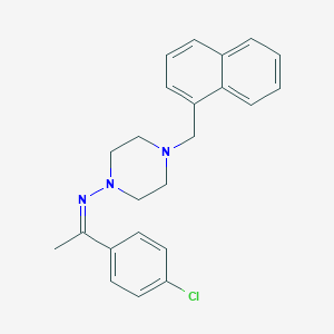 N-[1-(4-chlorophenyl)ethylidene]-N-[4-(1-naphthylmethyl)-1-piperazinyl]amine