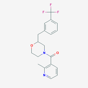 molecular formula C19H19F3N2O2 B3823881 4-[(2-methyl-3-pyridinyl)carbonyl]-2-[3-(trifluoromethyl)benzyl]morpholine 