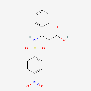 3-{[(4-nitrophenyl)sulfonyl]amino}-3-phenylpropanoic acid