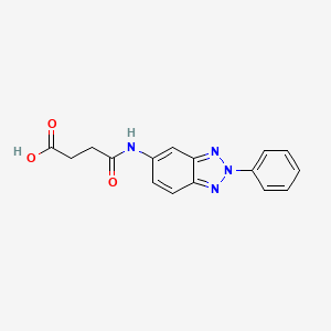 molecular formula C16H14N4O3 B3823897 4-oxo-4-[(2-phenyl-2H-1,2,3-benzotriazol-5-yl)amino]butanoic acid 