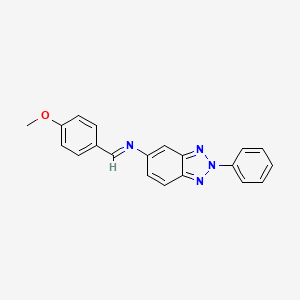 molecular formula C20H16N4O B3823903 N-(4-methoxybenzylidene)-2-phenyl-2H-1,2,3-benzotriazol-5-amine 