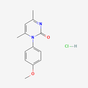 molecular formula C13H15ClN2O2 B3823913 1-(4-methoxyphenyl)-4,6-dimethyl-2(1H)-pyrimidinone hydrochloride 