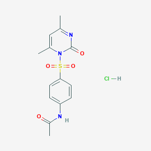 molecular formula C14H16ClN3O4S B3823916 N-{4-[(4,6-dimethyl-2-oxo-1(2H)-pyrimidinyl)sulfonyl]phenyl}acetamide hydrochloride 