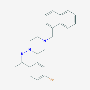 N-[1-(4-bromophenyl)ethylidene]-N-[4-(1-naphthylmethyl)-1-piperazinyl]amine