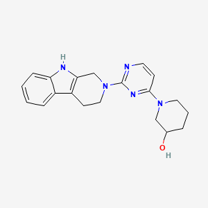 molecular formula C20H23N5O B3823932 1-[2-(1,3,4,9-tetrahydro-2H-beta-carbolin-2-yl)pyrimidin-4-yl]piperidin-3-ol 