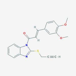 1-[3-(3,4-dimethoxyphenyl)acryloyl]-2-(2-propynylsulfanyl)-1H-benzimidazole
