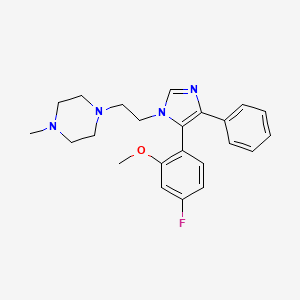 molecular formula C23H27FN4O B3823961 1-{2-[5-(4-fluoro-2-methoxyphenyl)-4-phenyl-1H-imidazol-1-yl]ethyl}-4-methylpiperazine 