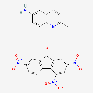 molecular formula C23H15N5O7 B3823996 2,4,7-trinitro-9H-fluoren-9-one - 2-methyl-6-quinolinamine (1:1) 