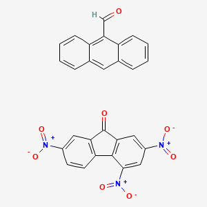 molecular formula C28H15N3O8 B3824011 9-anthracenecarbaldehyde - 2,4,7-trinitro-9H-fluoren-9-one (1:1) 