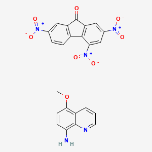 molecular formula C23H15N5O8 B3824016 2,4,7-trinitro-9H-fluoren-9-one - 5-methoxy-8-quinolinamine (1:1) 