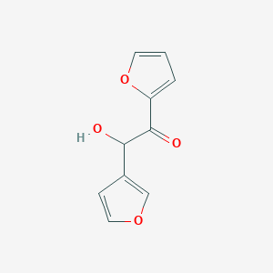 molecular formula C10H8O4 B3824029 1-(2-furyl)-2-(3-furyl)-2-hydroxyethanone 