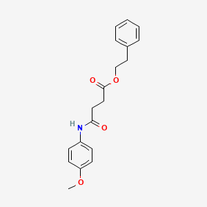 molecular formula C19H21NO4 B3824033 2-phenylethyl 4-[(4-methoxyphenyl)amino]-4-oxobutanoate 