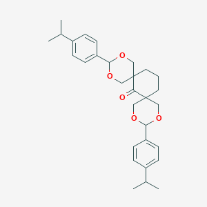 molecular formula C30H38O5 B382406 3,11-Bis(4-isopropylphenyl)-2,4,10,12-tetraoxadispiro[5.1.5.3]hexadecan-7-one 