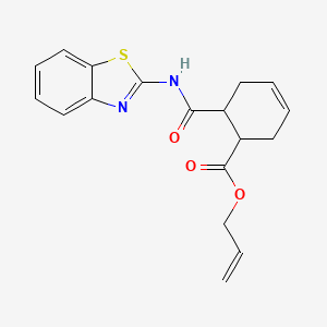 molecular formula C18H18N2O3S B3824097 allyl 6-[(1,3-benzothiazol-2-ylamino)carbonyl]-3-cyclohexene-1-carboxylate 