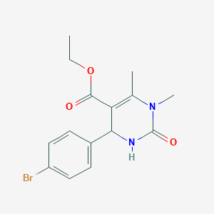 molecular formula C15H17BrN2O3 B3824103 ethyl 4-(4-bromophenyl)-1,6-dimethyl-2-oxo-1,2,3,4-tetrahydro-5-pyrimidinecarboxylate 