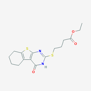 Ethyl 4-[(4-oxo-3,4,5,6,7,8-hexahydro[1]benzothieno[2,3-d]pyrimidin-2-yl)sulfanyl]butanoate
