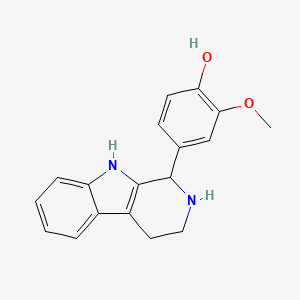 molecular formula C18H18N2O2 B3824120 2-methoxy-4-(2,3,4,9-tetrahydro-1H-beta-carbolin-1-yl)phenol 
