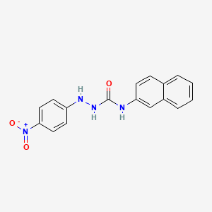 molecular formula C17H14N4O3 B3824141 N-2-naphthyl-2-(4-nitrophenyl)hydrazinecarboxamide 