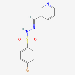 molecular formula C12H10BrN3O2S B3824157 4-bromo-N'-(3-pyridinylmethylene)benzenesulfonohydrazide 