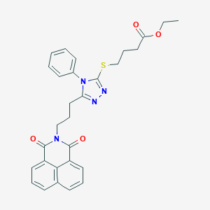 Ethyl 4-[[5-[3-(1,3-dioxobenzo[de]isoquinolin-2-yl)propyl]-4-phenyl-1,2,4-triazol-3-yl]sulfanyl]butanoate