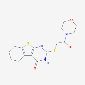 molecular formula C16H19N3O3S2 B382419 2-(2-morpholin-4-yl-2-oxoethyl)sulfanyl-5,6,7,8-tetrahydro-3H-[1]benzothiolo[2,3-d]pyrimidin-4-one CAS No. 325476-32-2