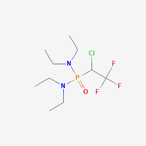 molecular formula C10H21ClF3N2OP B3824196 P-(1-chloro-2,2,2-trifluoroethyl)-N,N,N',N'-tetraethylphosphonic diamide 