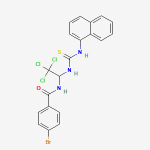 4-bromo-N-(2,2,2-trichloro-1-{[(1-naphthylamino)carbonothioyl]amino}ethyl)benzamide