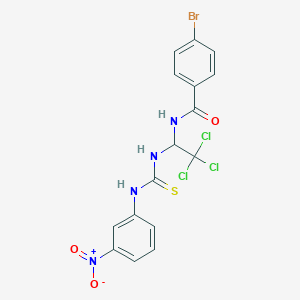 4-bromo-N-[2,2,2-trichloro-1-({[(3-nitrophenyl)amino]carbonothioyl}amino)ethyl]benzamide